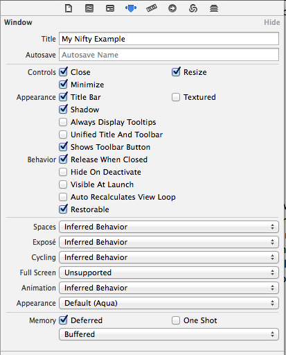 Basic Window Settings